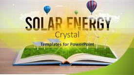  Presentation with energy solar - Presentation theme enhanced with open-book-with-solar-energy background and a yellow colored foreground