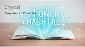  Presentation with power media - Slide deck featuring open-book-with-the-power background and a sky blue colored foreground