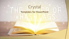  Presentation with power media - PPT theme enhanced with open-book-with-the-power background and a cream colored foreground