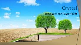  Presentation with climate change - Cool new presentation theme with open-book-with-trees backdrop and a light blue colored foreground