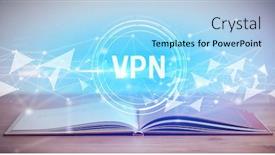  Presentation with open book - Slide deck with open-book-with-vpn-abbreviation background and a light blue colored foreground