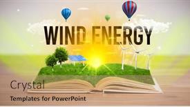  Presentation with wind energy - Slide deck enhanced with open-book-with-wind-energy background and a coral colored foreground