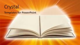  Presentation with blank bible - Colorful PPT theme enhanced with open book backdrop and a gold colored foreground