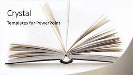  Presentation with open book page - Beautiful theme featuring open book backdrop and a pink colored foreground