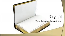  Presentation with open book page - Beautiful theme featuring open book backdrop and a white colored foreground
