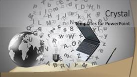  Presentation with antique - Theme enhanced with open book background and a light gray colored foreground