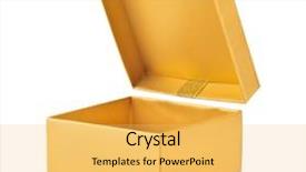  Presentation with white gold - PPT theme consisting of open box gold color closeup background and a  colored foreground