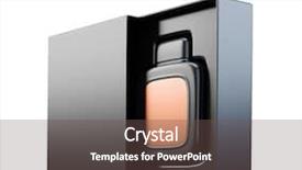  Presentation with fragrance - Beautiful PPT theme featuring open box isolated on white backdrop and a tawny brown colored foreground