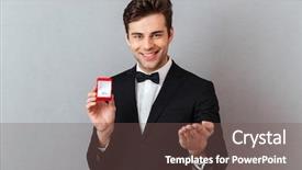  Presentation with engagement - Theme enhanced with open box with engagement ring background and a violet colored foreground