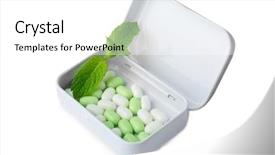  Presentation with an open pit mining - Presentation with open box with hard mint background and a white colored foreground