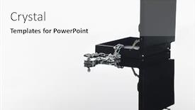  Presentation with padlock - Theme with open briefcase with padlock and chain background and a white colored foreground