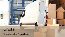  Presentation with boxes - Audience pleasing presentation consisting of open car trunk with moving backdrop and a coral colored foreground