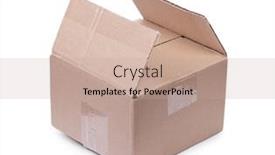  Presentation with an open gift box - Audience pleasing PPT layouts consisting of open-cardboard-box-isolated backdrop and a coral colored foreground