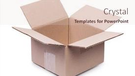  Presentation with cardboard - Slide deck featuring open-cardboard-box-isolated background and a lemonade colored foreground