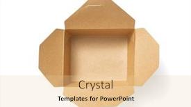  Presentation with cardboard - PPT layouts with open-cardboard-box-on-white background and a lemonade colored foreground