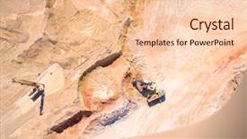  Presentation with heavy industry - Slide deck consisting of open cast mine heavy industry background and a lemonade colored foreground