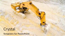  Presentation with heavy industry - Audience pleasing presentation theme consisting of open cast mine heavy industry backdrop and a lemonade colored foreground