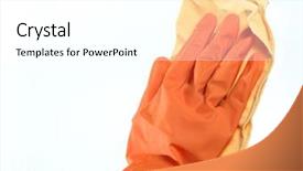  Presentation with cleaning - Beautiful presentation design featuring open clean modern white industrial - cleaning a window by hand backdrop and a white colored foreground