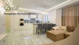  Presentation with dining - Slide set enhanced with open-concept-studio-apartment background and a soft green colored foreground