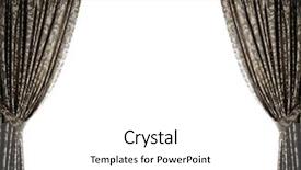  Presentation with theater curtains - Presentation consisting of theatre door - open curtains on the background background and a white colored foreground