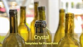  Presentation with glass bottle packaging - Beautiful theme featuring open days - many glass bottles on blurred backdrop and a tawny brown colored foreground