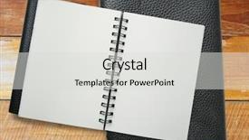  Presentation with diary - Cool new presentation theme with open diary - booklet on the wooden table backdrop and a  colored foreground