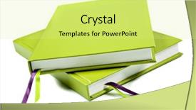  Presentation with green notebook - Theme enhanced with open diary - green notebook on a pure background and a  colored foreground