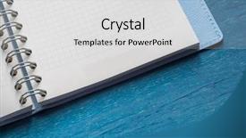  Presentation with diary - Beautiful theme featuring open diary book backdrop and a light gray colored foreground