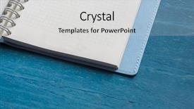  Presentation with diary - Colorful slide deck enhanced with open diary book backdrop and a light gray colored foreground