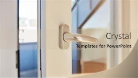  Presentation with open door - Cool new presentation with open-door-on-balcony backdrop and a soft green colored foreground