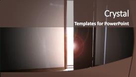  Presentation with open door - Slides consisting of open door with bright light background and a tawny brown colored foreground