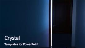  Presentation with open door - Audience pleasing slide deck consisting of open door with bright light backdrop and a navy blue colored foreground