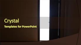  Presentation with open door policy health care - Colorful PPT theme enhanced with open door with bright light backdrop and a wine colored foreground