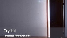  Presentation with open door policy health care - Slide set enhanced with open door with bright light background and a gray colored foreground