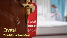  Presentation with open door - PPT layouts having open door with sign please background and a  colored foreground