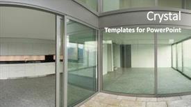  Presentation with modern building - Presentation with open doors windows - architecture modern building view background and a  colored foreground