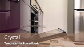  Presentation with minimalist - Colorful presentation design enhanced with open-electric-oven-at-maroon backdrop and a coral colored foreground