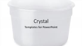  Presentation with plastic container - Cool new theme with open empty plastic container isolated backdrop and a light gray colored foreground