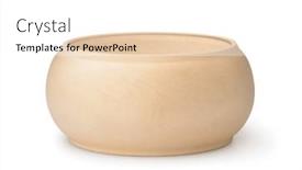  Presentation with container - Slides having open-empty-unpainted-round-wooden background and a white colored foreground