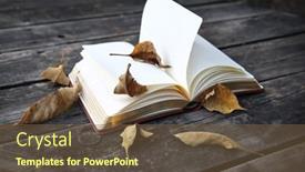  Presentation with vintage book - Presentation consisting of open-empty-vintage-book background and a  colored foreground