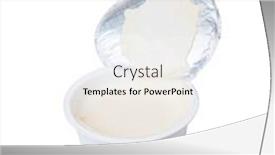  Presentation with yogurt - Colorful slide set enhanced with open-expired-yogurt-isolated backdrop and a white colored foreground