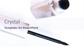  Presentation with background - Colorful PPT theme enhanced with open-eyeliner-on-white-background backdrop and a sky blue colored foreground