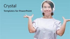  Presentation with down syndrom - Cool new presentation with open eyes screaming excited winner backdrop and a  colored foreground