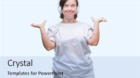  Presentation with down syndrome special education - Theme enhanced with open eyes screaming excited winner background and a  colored foreground