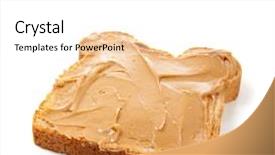  Presentation with peanut butter - Amazing PPT theme having open faced peanut butter sandwich backdrop and a white colored foreground