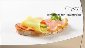  Presentation with white cheese - Amazing PPT layouts having open-faced-sandwich-with-ham backdrop and a white colored foreground