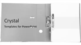  Presentation with file folder - Slides having open file folder isolated background and a light gray colored foreground