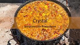  Presentation with spanish - Audience pleasing PPT layouts consisting of open fire at the stake backdrop and a gold colored foreground