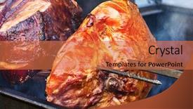  Presentation with street food - Beautiful presentation featuring open fire the street food backdrop and a coral colored foreground