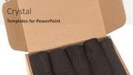  Presentation with box carton - Theme consisting of open-foldable-carton-box background and a coral colored foreground